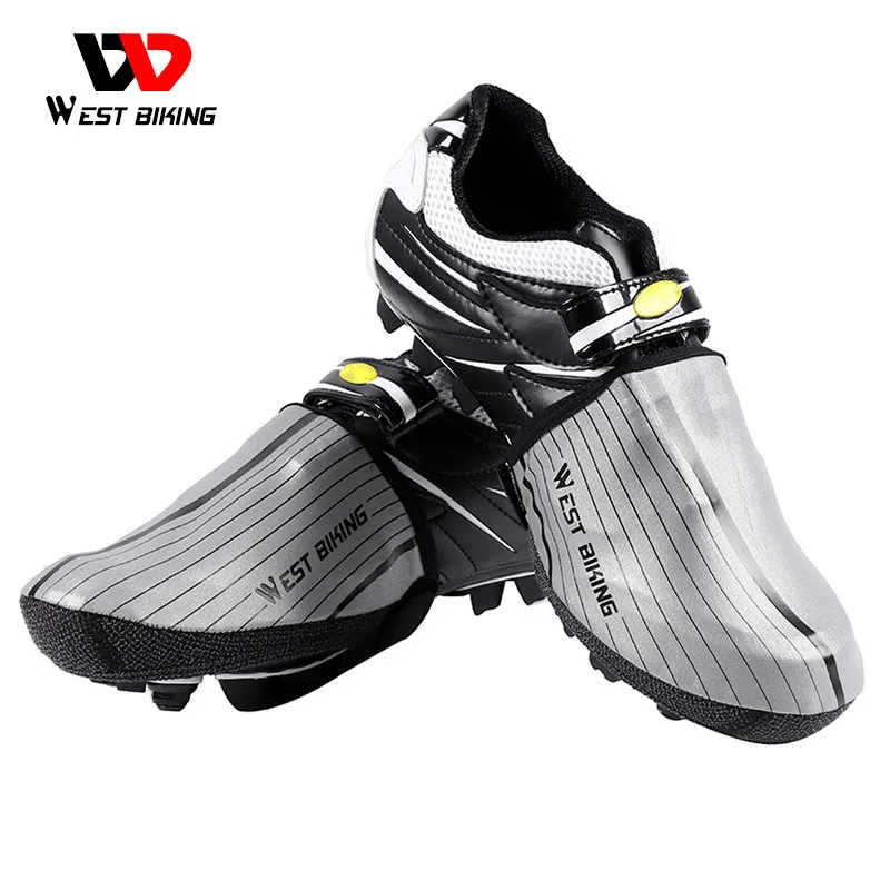 

WEST BIKING Windproof Road MTB Bike Shoes Cover Half Palm Reflective Waterproof Cycling Overshoes Equipment Bicycle Shoe Cover