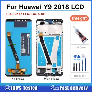 for huawei y9 2018 lcd display touch screen digitizer assembly for enjoy 8 plus screen display with frame fla l22 fla lx2 lcd free global shipping