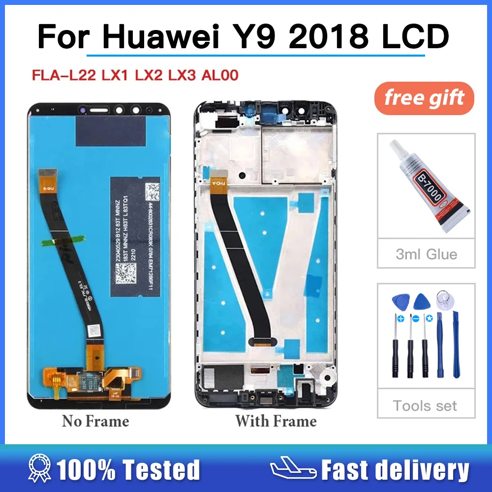 ЖК-дисплей с сенсорным экраном для Huawei Y9 2018 дигитайзер в сборе Enjoy 8 Plus экран