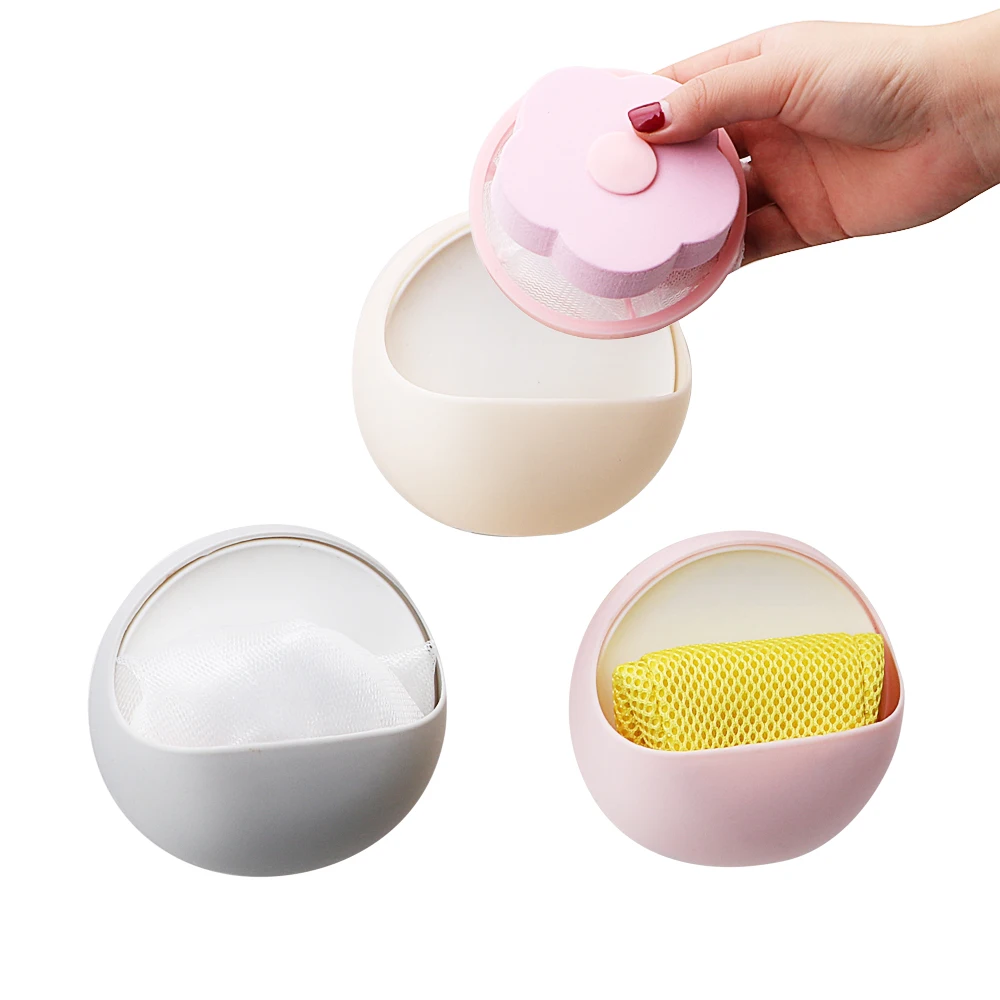 

Suction Cup Soap Dish Case Storage Rack Bathroom Accessories Plastic Holder Drain Soap Box Strong Sucker