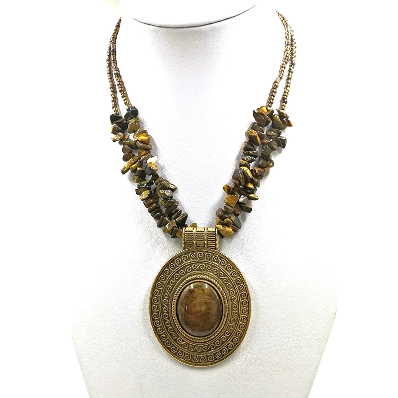 Ожерелье-чокер в стиле бохо большая Подвеска для женщин винтажное ожерелье с