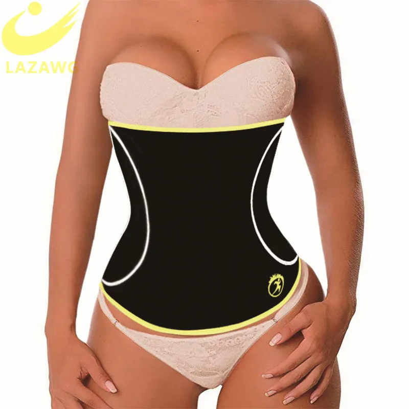 

LAZAWG Women Waist Trainer Hot Neoprene Gym Workout Belt Sauna Sweat Girdle Body Shaper Tummy Control Fat Burn Corset Cincher
