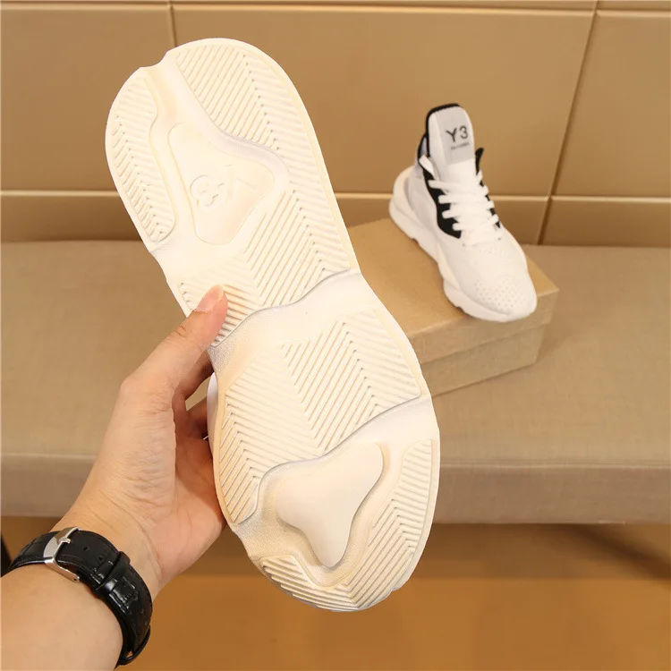 KGDB Y3 Sneaker Hip Hop Men Women's Sports Shoes Lightweight Running Shoes Leather Sneaker for Men Thick Soled Jogging Shoes