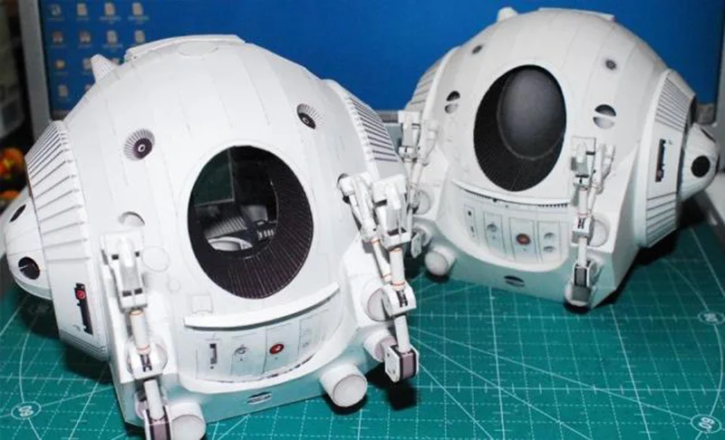 

25x16cm 3D Paper Model 2001 Space Roam Single Space Capsule Space Ship Handmade DIY Paper Crafting Space Capsule Paper Model