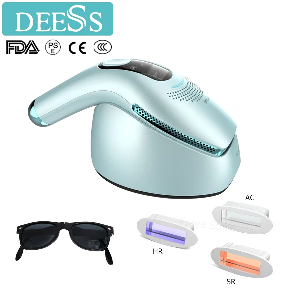 

DEESS GP590 Permanent Hair Removal,Upgraded Unlimited Flashes,Fastest ICE COOL IPL laser Hair Removal Device Painless Epilator