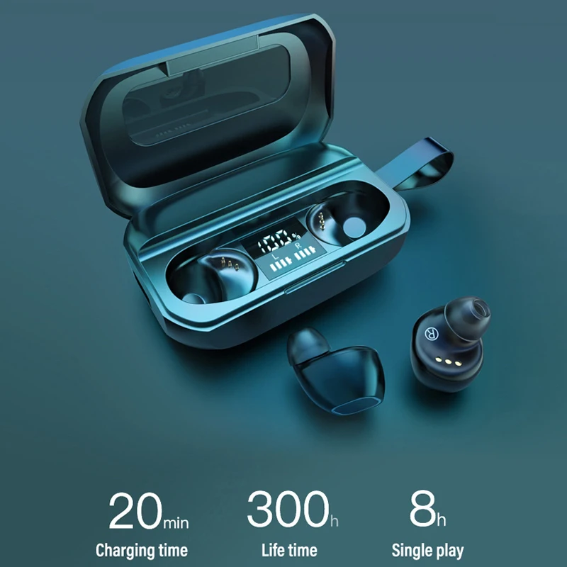 TWS Bluetooth 5 0 беспроводные наушники 2200 мАч зарядная коробка в ухо водонепроницаемые
