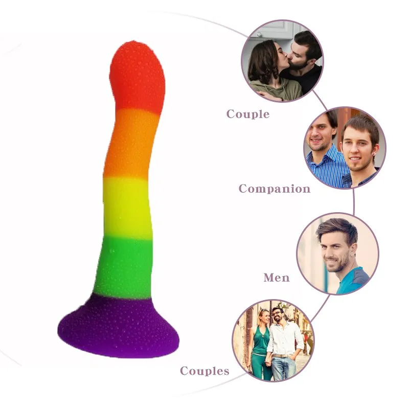 Огромный силиконовый цветной фаллоимитатор вагинальный эротический мужской