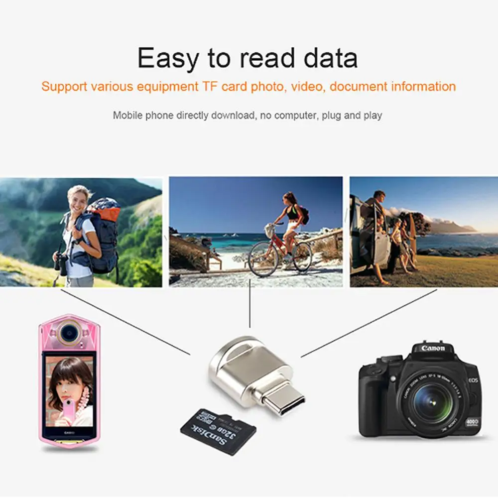 Переходник OTG Mini Card Reader Type C Micro SD TF адаптер USB 3 1 кардридер для Samsung Huawei Macbook |