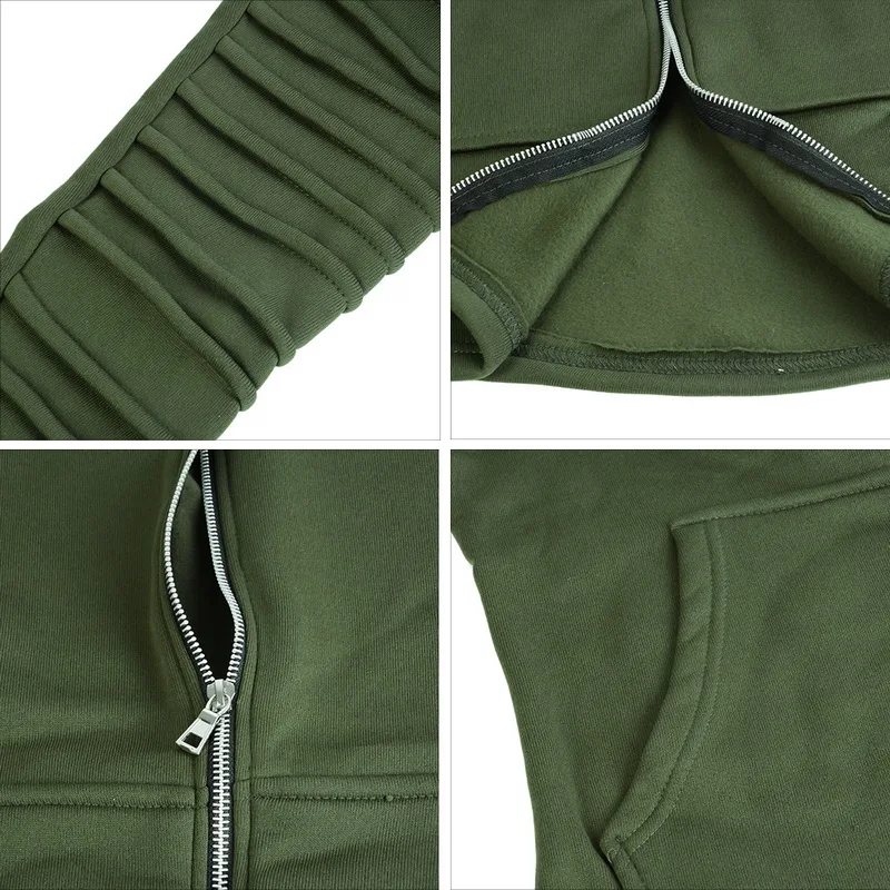 

Vogue Casual Hoodies Zipper Sweatshirts Male Nice Long Sleeve Pocket Hoodie Men Tracksuit Hip Hop Cotton Pullover Jacket Coat