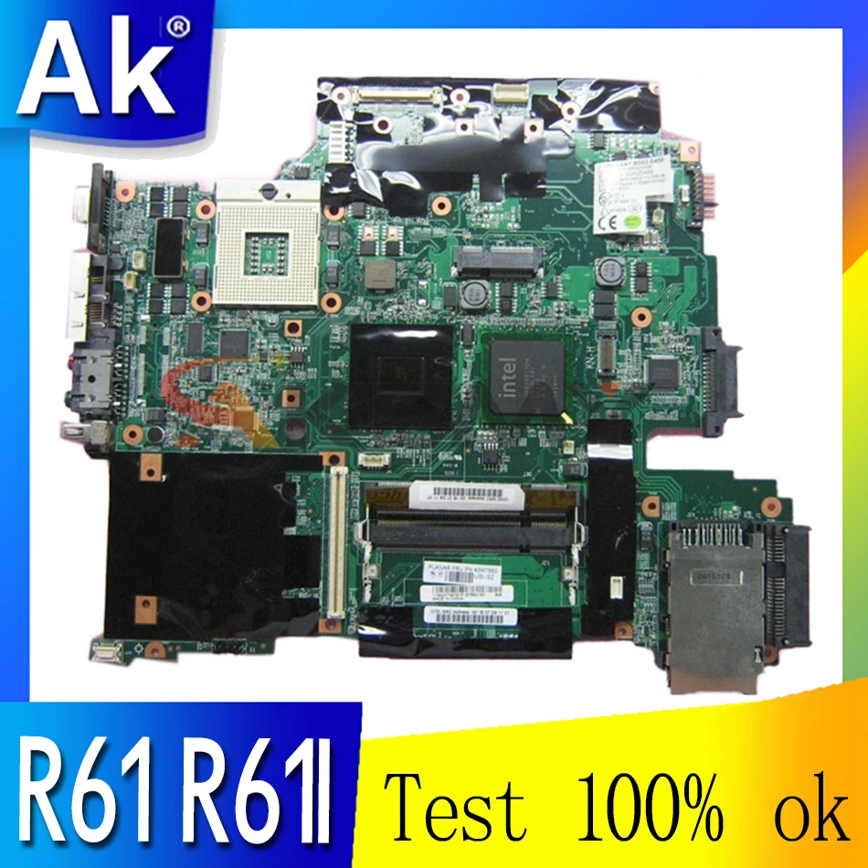 

Akemy 42W7883 For Lenovo Thinkpad R61 R61I Laptop Motherboard 15.4 Inch 965GM DDR2 Free cpu