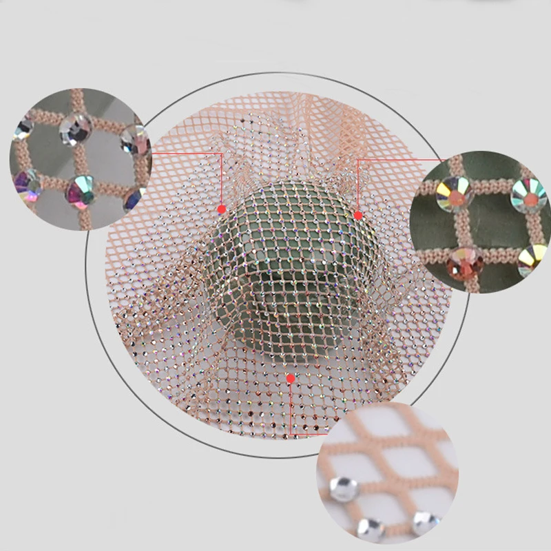Стразы на сетчатой основе аппликация Ткань Стекло Хрустальная Лента отделка для