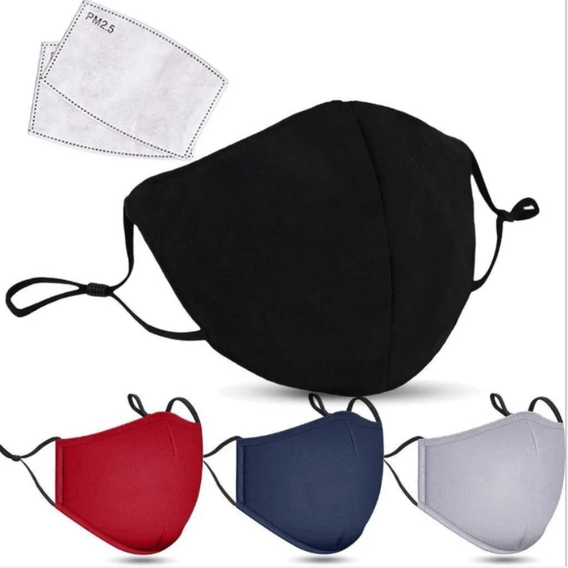 

Unisex Black Cotton Anti-Dust Reusable Breathable Mouth Mask Dustproof Windproof Washable Mask Cosplay Decoration Mascarillas