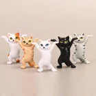 5 шт.лот детская танцевальная фигурка кошки, куклы, статуэтки животных ручной работы, Декор, коллекционные подарки