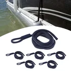 Леска для крыльев лодок, 6 шт., 0,24 дюйма, толщина 5 футов, синяя двойная оплетка, леска для причала лодки, аксессуары для яхты, морской лодки