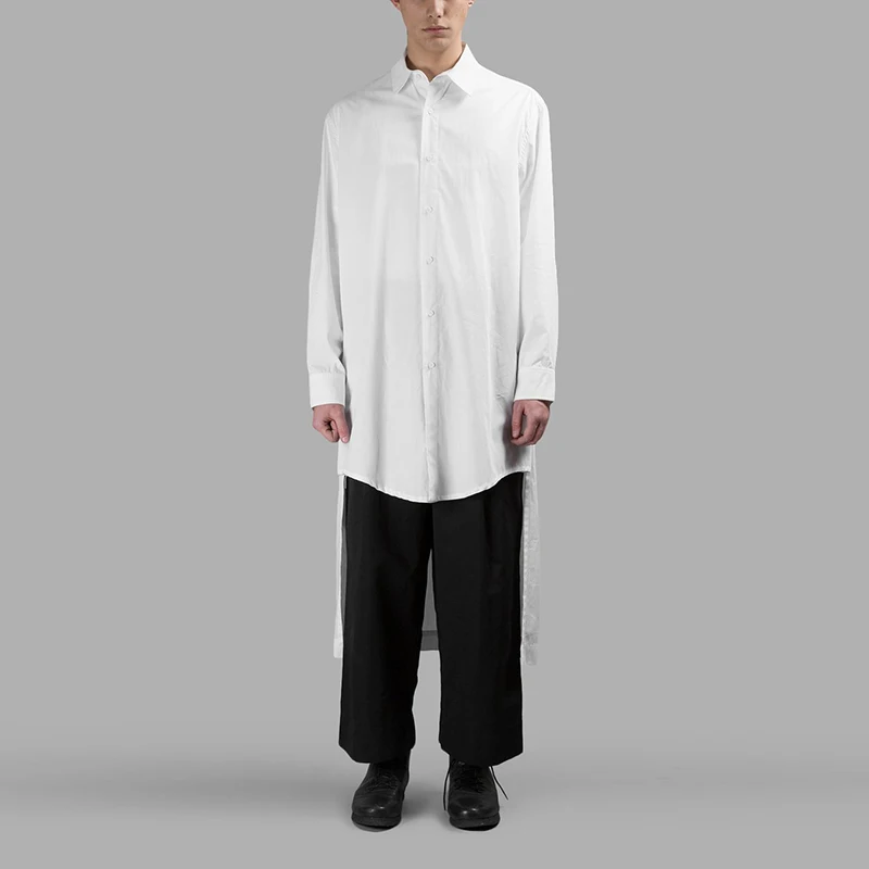 Мужская рубашка с длинным передом на осень|Повседневные рубашки| |