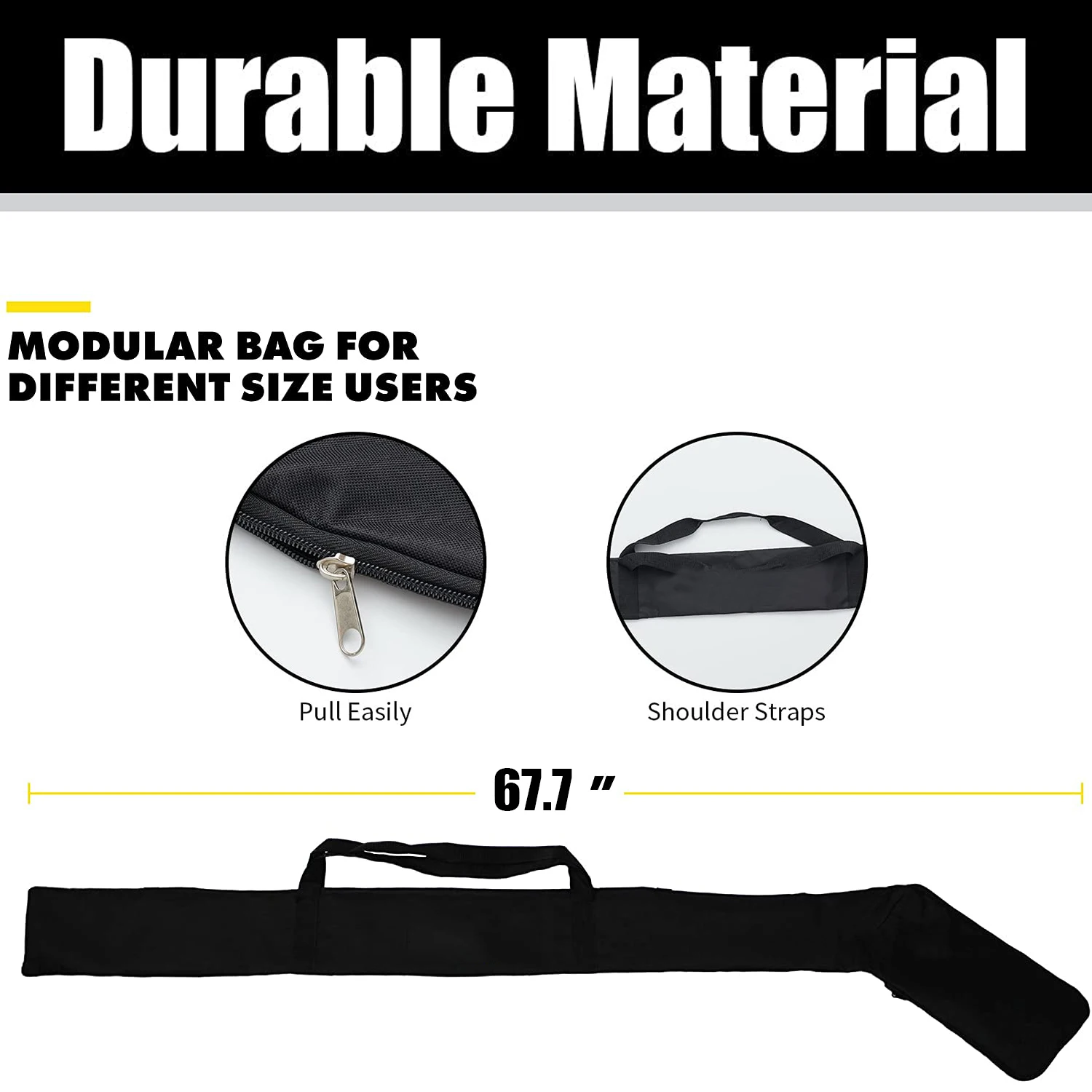 Портативная сумка на одно плечо для хоккея с шайбой Высококачественная Черная