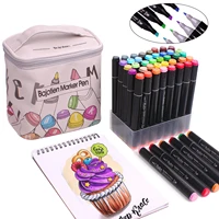 alcohol marker permanent marker pens 40 colors alcohol dual tip art marker set for design drawing colouring highlighting