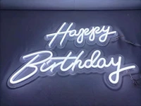2021 ins led light letter happy birthday diy backdrops neon sign acrylic board led lamps party hanging for wall arch table decor