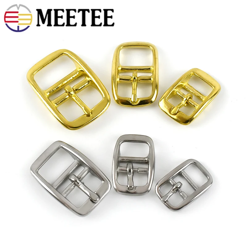 2/5pcs 13-26mm Stainless Steel/Pure Copper Belt Buckle Metal Pin Buckles Bags Strap Adjustment Hook DIY Decor Sliders Accessory | Дом и сад
