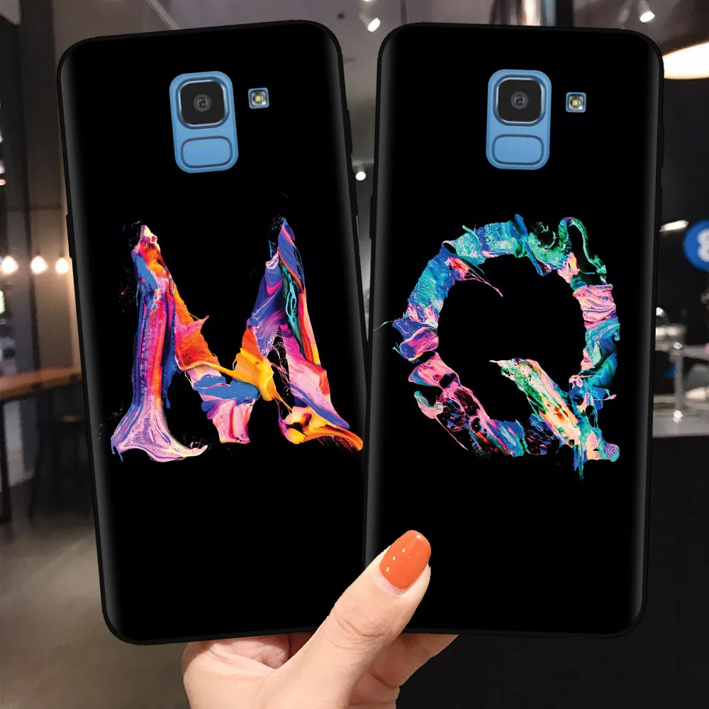 Чехол для телефона с именем на заказ Samsung Note 10 Pro LuxuryLetter матовый черный