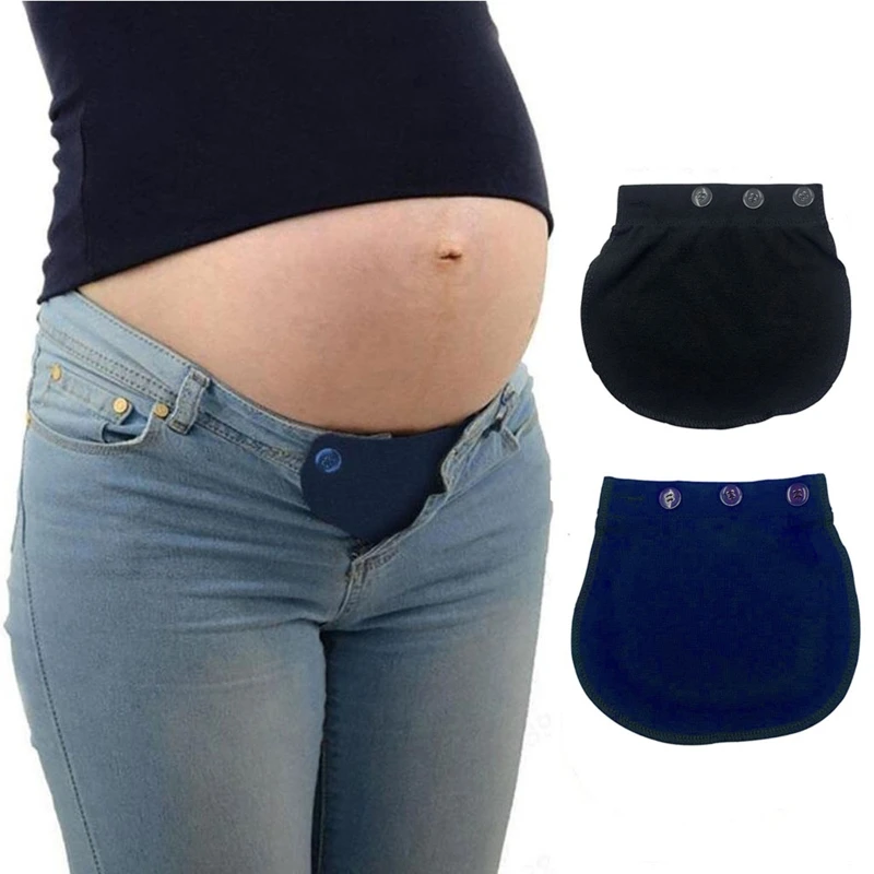 

1 Pcs Women Adjustable Elastic Maternity Pregnancy Waistband Belt Waist Extender Clothing Pants For Pregnant Sewing Accessories