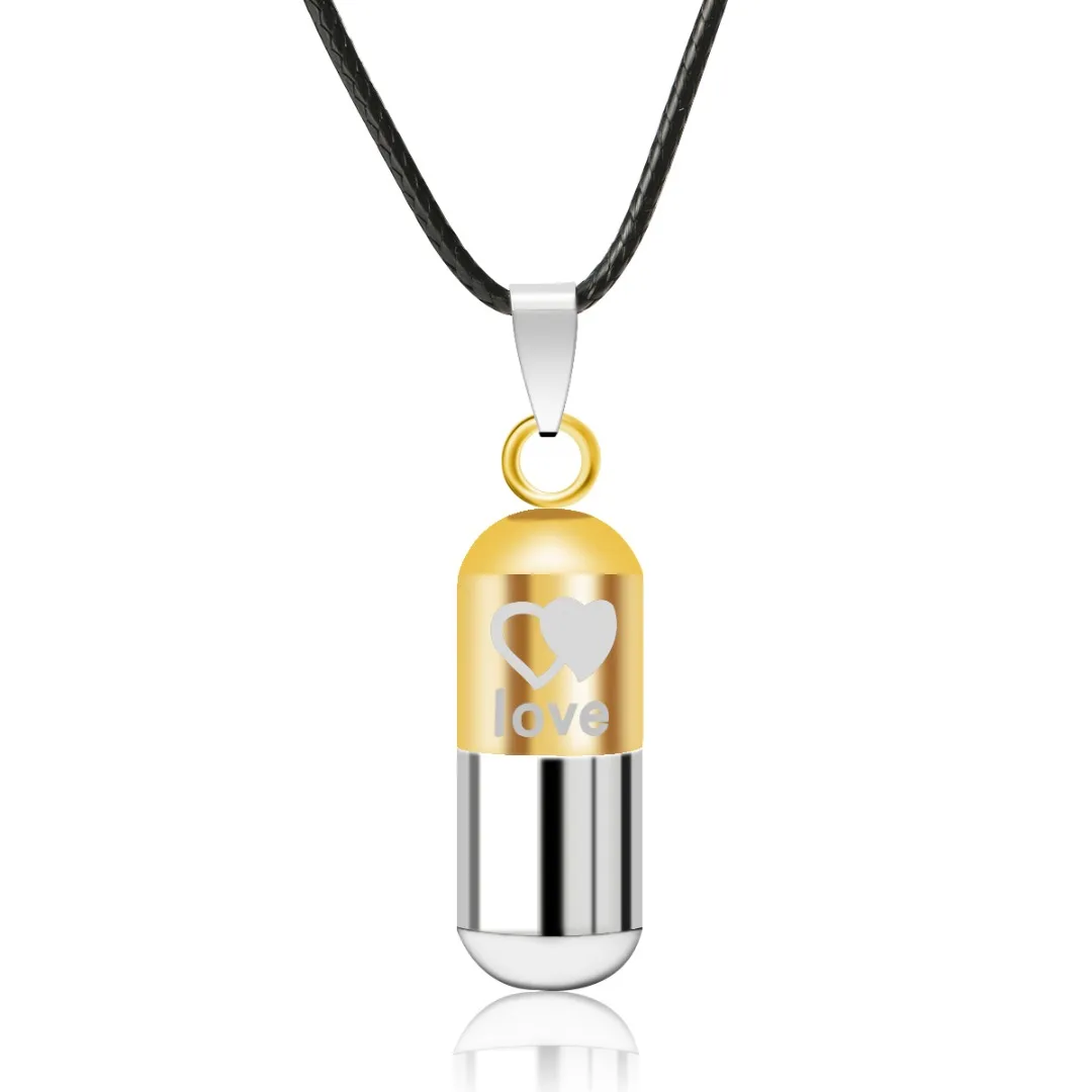 Винтажное ожерелье для урны и кремации женщин мужчин кожаная цепочка модный