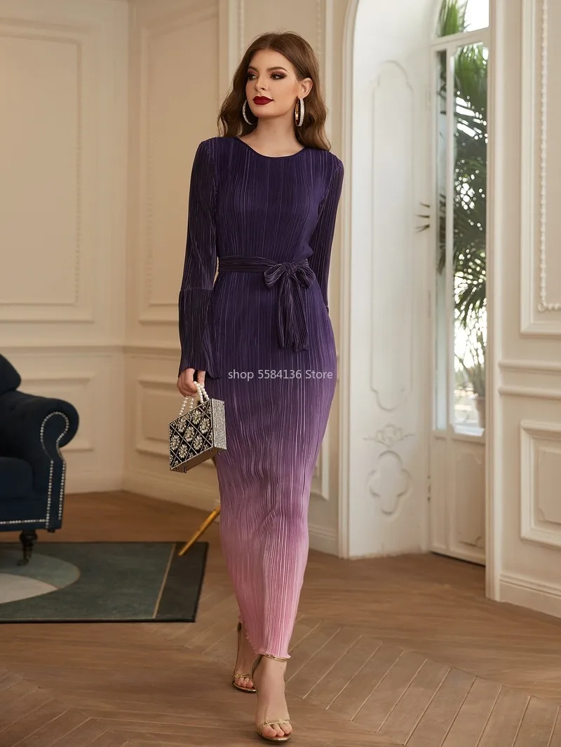 Женское длинное платье-макси Abaya из Дубая Осень-зима 2020 модное платье с
