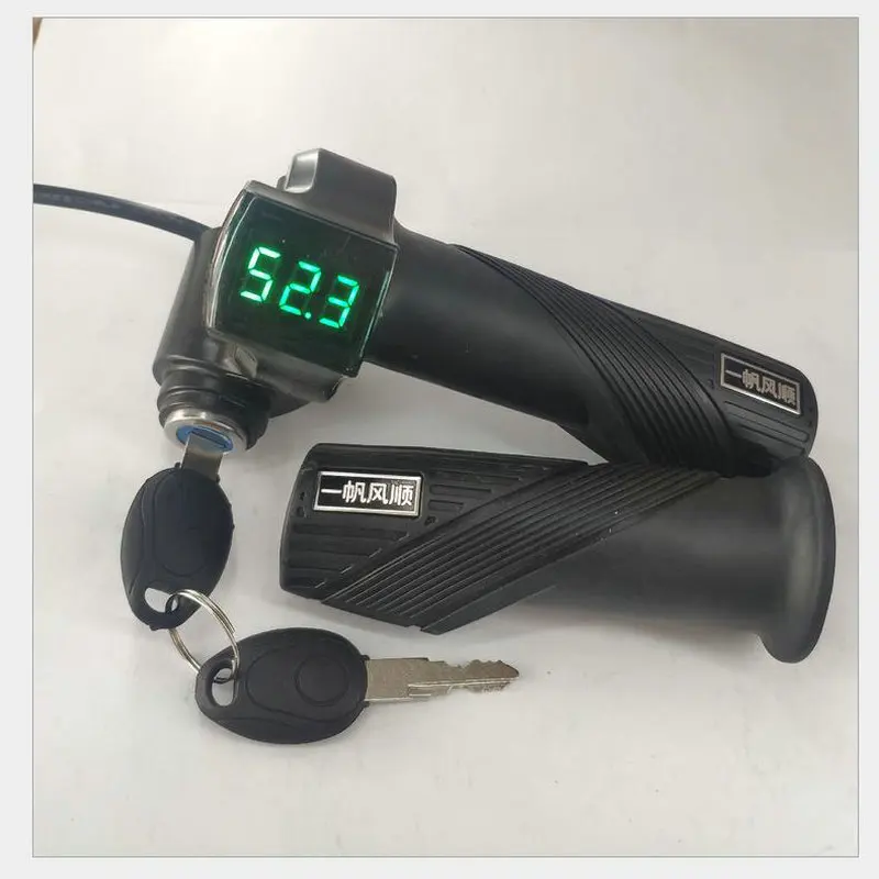 Поворотный дроссель с индикатором напряжения 12-99 в и блокировкой/ключом для