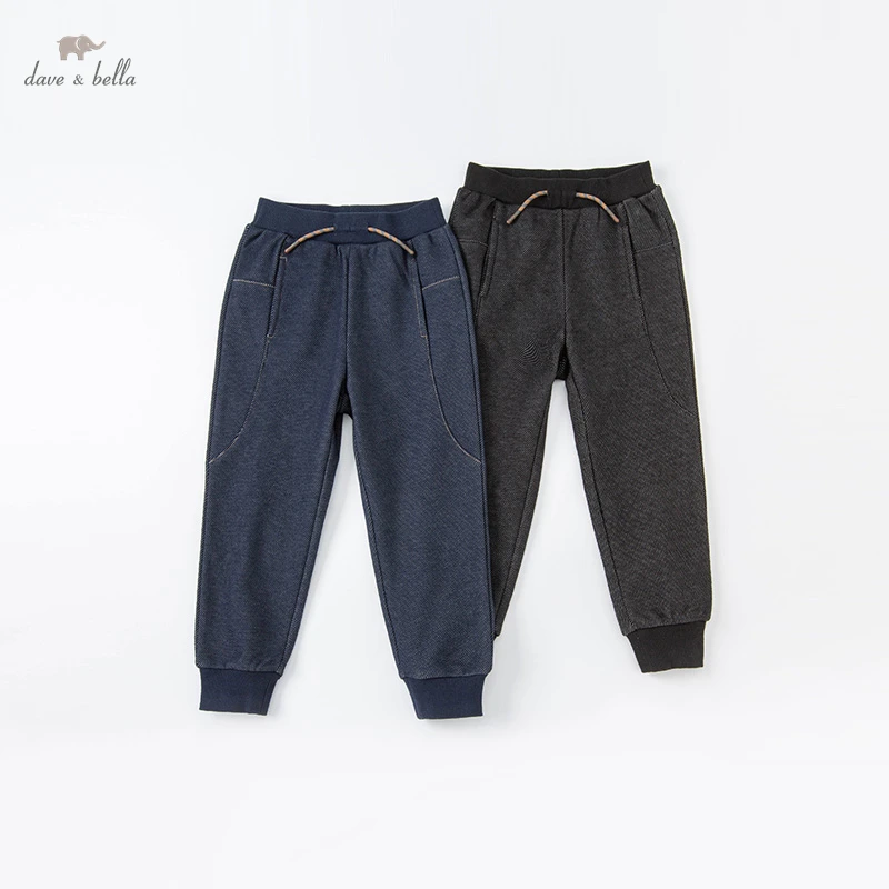 

DBX19634-K dave bella winter 18M-13Y kids boys fashion soild pockets pants children boutique casual full-length pants