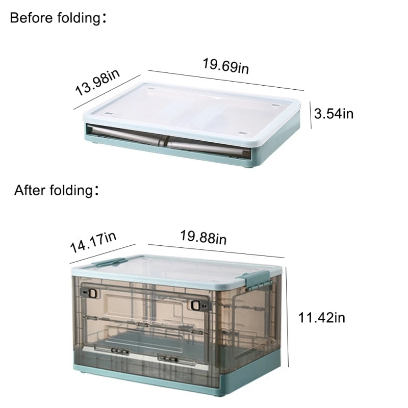 Transparent Storage Box Solid And Durable Foldable Plastic New Boxes With Wheels For Home Use 2020 | Дом и сад