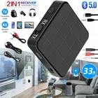 Bluetooth 5,0 передатчик ресивер RCA беспроводной адаптер стерео аудио 3,5 мм Aux Разъем адаптеры для ТВ автомобиля комплект с кнопкой управления