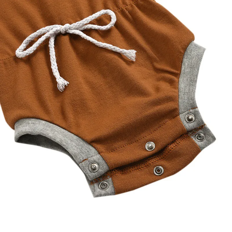 

Infant Newborn Baby Girl Cotton Long Sleeve Bodysuit Solid Sleeveless Jumpsuit Clothes3