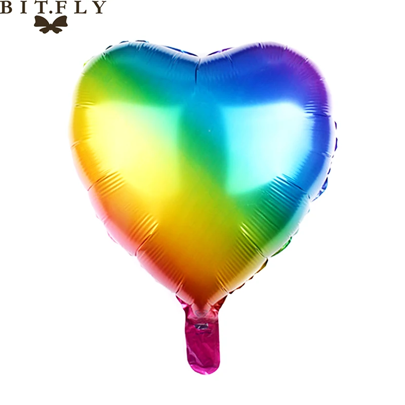 1 шт. 18 дюймов фольгированные шары градиент сердце/звезда воздушный шар Дети день