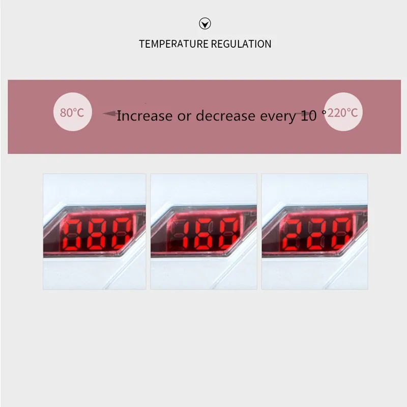 2 в 1 профессиональный ЖК выпрямитель для волос щипцы завивки утюги с быстрым