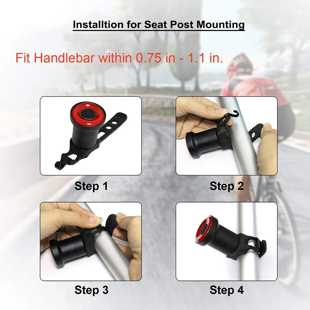 Велосипедный задний фонарь XLITE100 светодиодный для велосипеда с датчиком