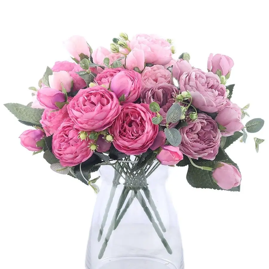 Шелковые пионы букет украшения дома аксессуары Свадебные вечерние скрапбукинги