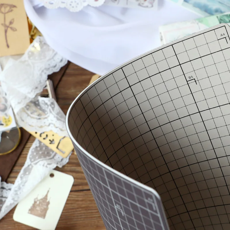 A4 / A5 двухцветная двухсторонняя разделочная доска ПВХ рук Diy подкладка для ножа