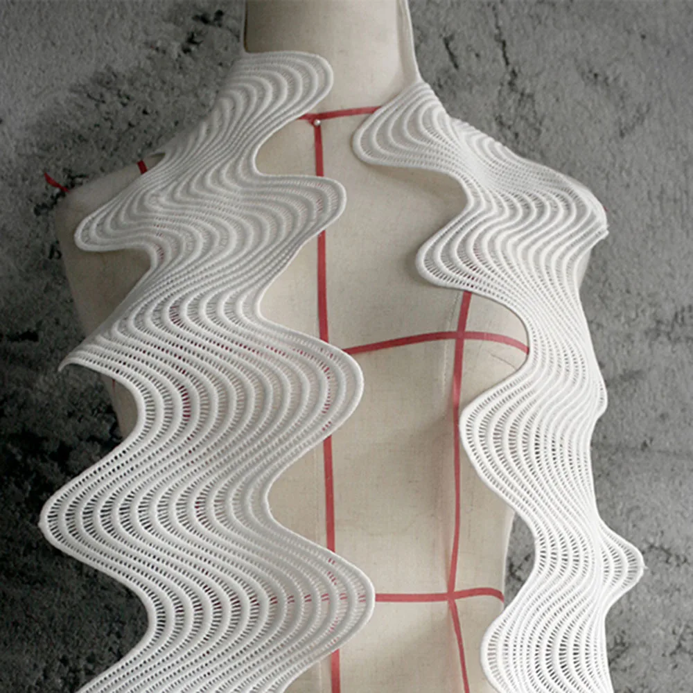 Модная вышитая волной кружевная отделка французская Изысканная лента