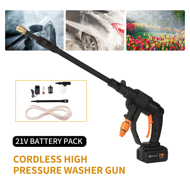 Продажа 500 Вт электрическая Автомойка, пистолет-распылитель, беспроводная мойка высокого давления, портативная Автомойка с 21 в