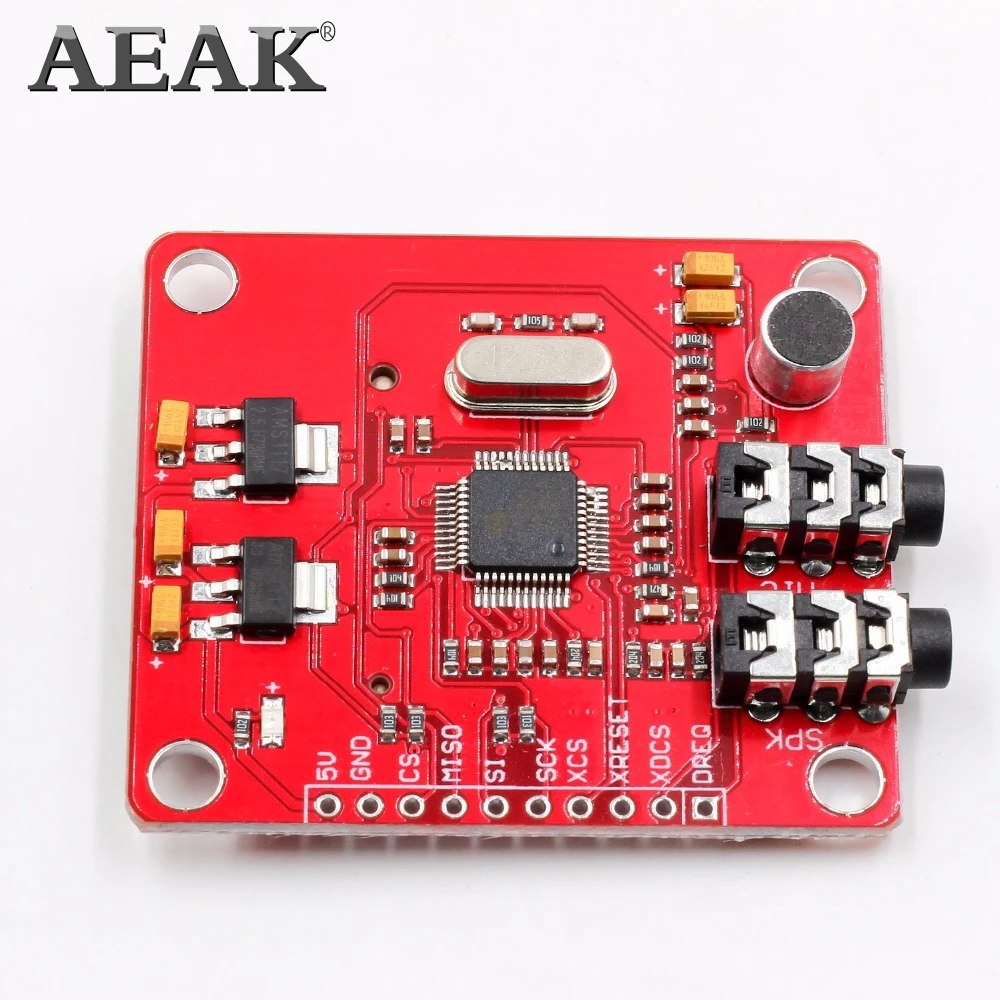 MP3 модуль AEAK VS1053 VS1053B для Arduino UNO разделительная плата со слотом sd карты Ogg запись в