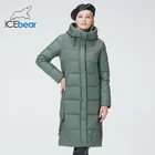 ICEbear 2021 модная женская куртка с капюшоном высокого качества брендовое пальто ветрозащитная и теплая женская хлопковая одежда GWD20310I