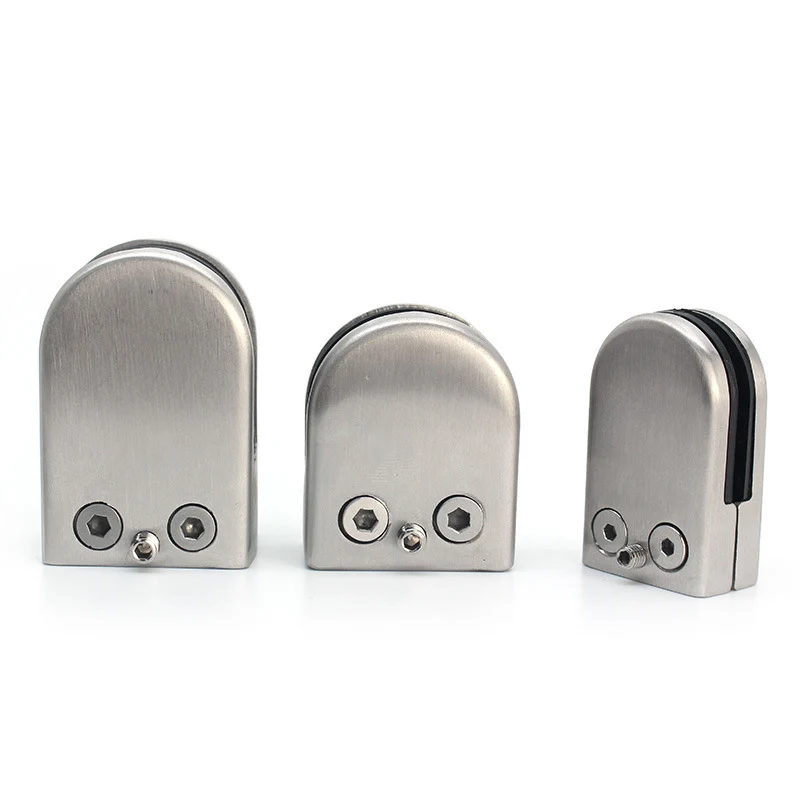 

Glass Clamps 4/8PCS Stainless Steel Glass Clamps Adjustable Glass Bracket Flat Back for Balustrade Staircase Handrail JA