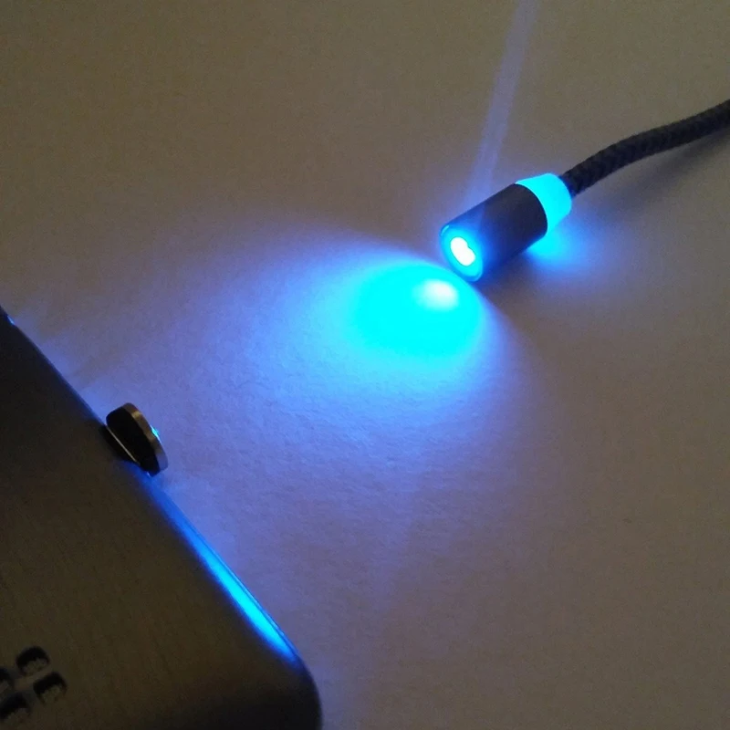 Магнитный Micro-кабель USB Type C для iPhone 11 Pro Google 5 5X 6P Pixel 2 XL Xiaomi 8 9 LED Автомобильное