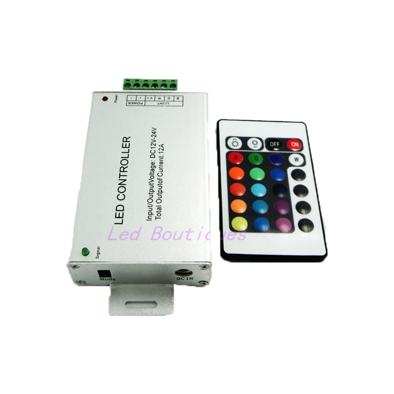 

DC12-24V IR Remote RGB Controller 12A 24key