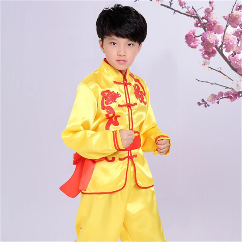 Традиционная китайская одежда в стиле кунг фу ушу детская для сценической