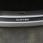 Автомобильные наклейки для Renault Dacia Duster, водонепроницаемые протекторы для заднего бампера из углеродного волокна, виниловые наклейки для тюнинга автомобильных аксессуаров