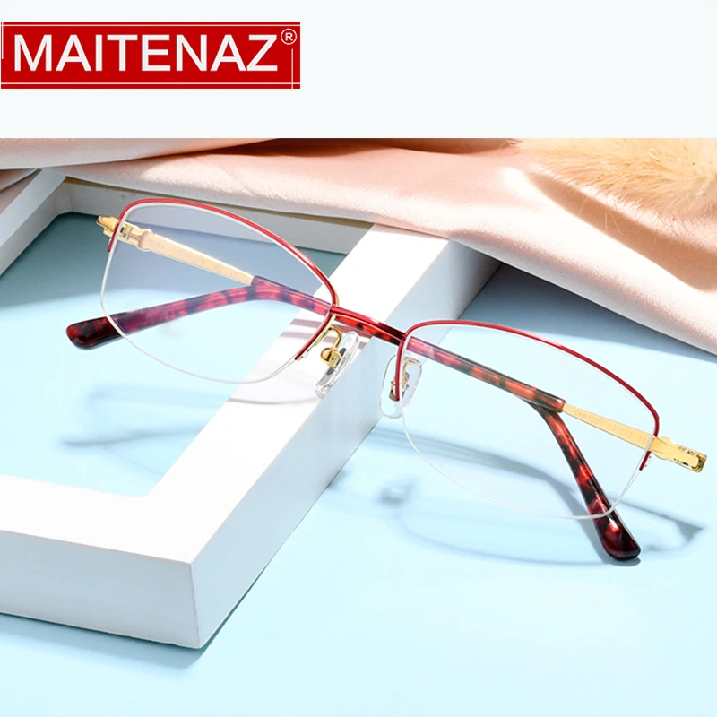 Очки для чтения из чистого титана с защитой от синего света женские компьютерные