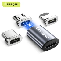 essager magnetic micro usb type c adapter for iphone samsung xiaomi micro female to usb c male cable magnet converter connector