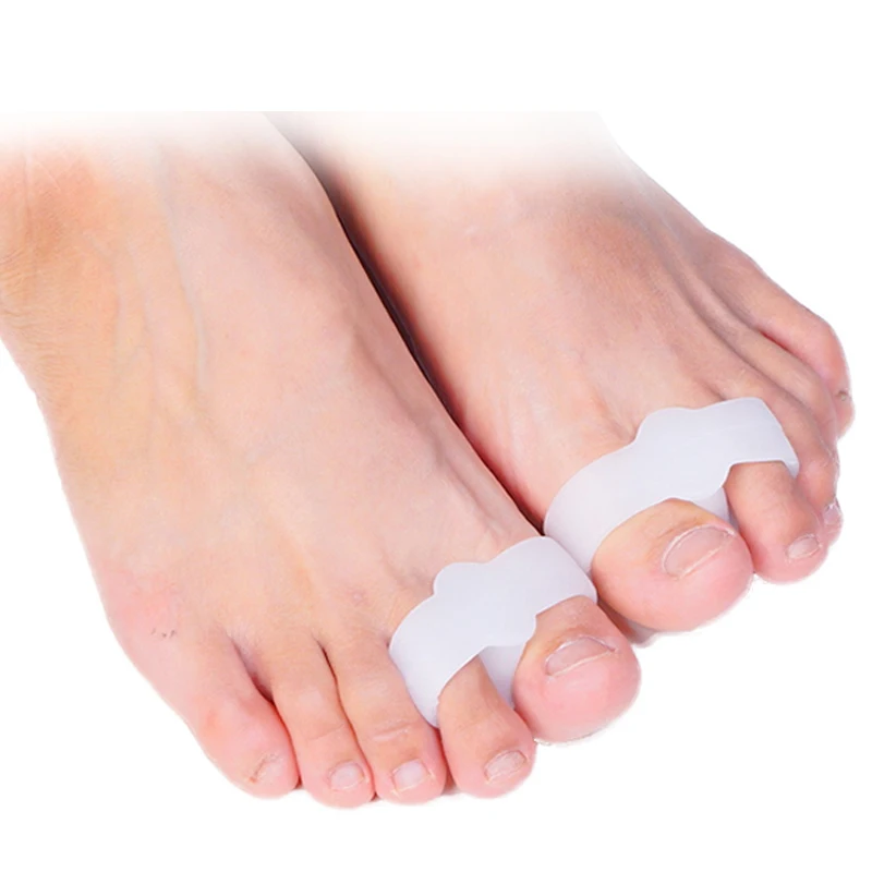 1/2Pair Little Toes Separator 2 Hole Bunion Corrector Foot Care Tools Orthopedic Bone Thumb Protector Valgus Correction - купить по
