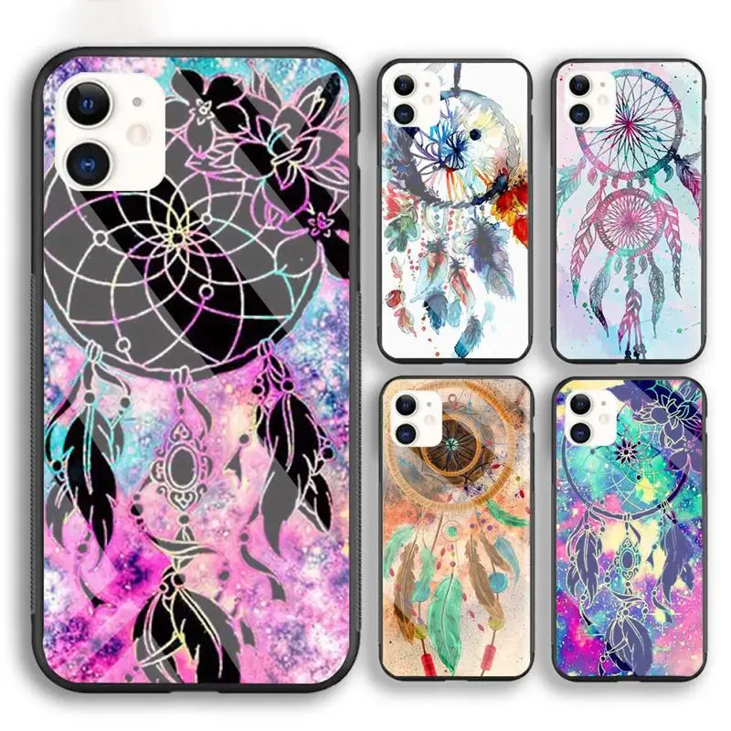 

Dream Catcher Soft Cover Phone Case For Iphone 6 6s 7 8 Plus XR X XS XSmax 11 12 Pro Mini Max Tempered Glass